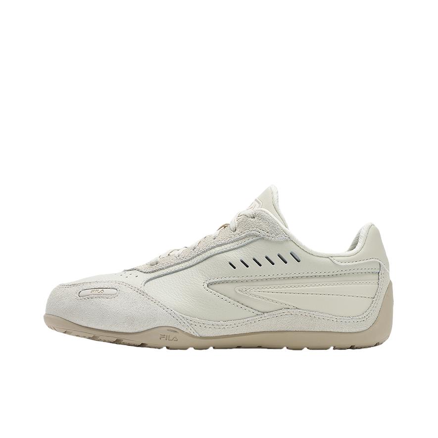 推荐商品：FILA/斐乐 TURBO飞驰 摩登 防滑耐磨 舒适低帮 复古 德训鞋 运动休闲鞋 女款/白天鹅灰