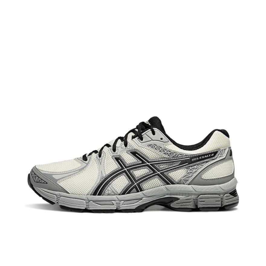 推荐商品：Asics/亚瑟士 Gel-Exalt 2 跑鞋 缓震型轻便回弹舒适网面透气百搭时尚织物训练柔软 男款/米白色/灰色