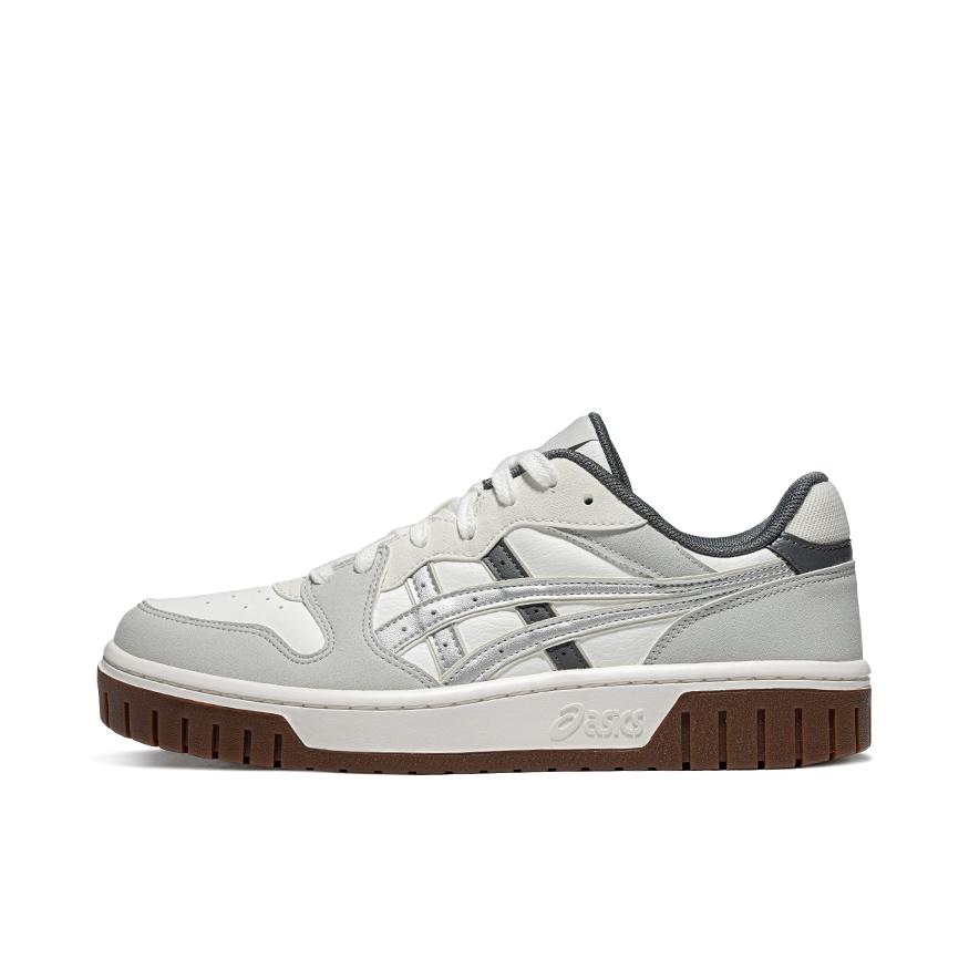 推荐商品：Asics/亚瑟士 Court Mz 2.0 时尚透气 复古 运动休闲 舒适百搭 防滑耐磨 板鞋 白色/灰色