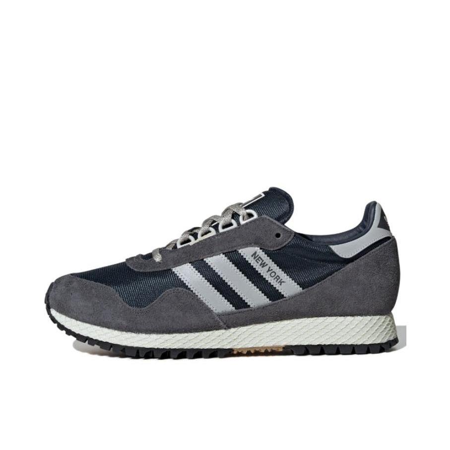 推荐商品：adidas Originals New York 防滑耐磨 网布透气 绒面皮 织物 舒适轻便 百搭复古 运动休闲鞋 浅灰色/黑色