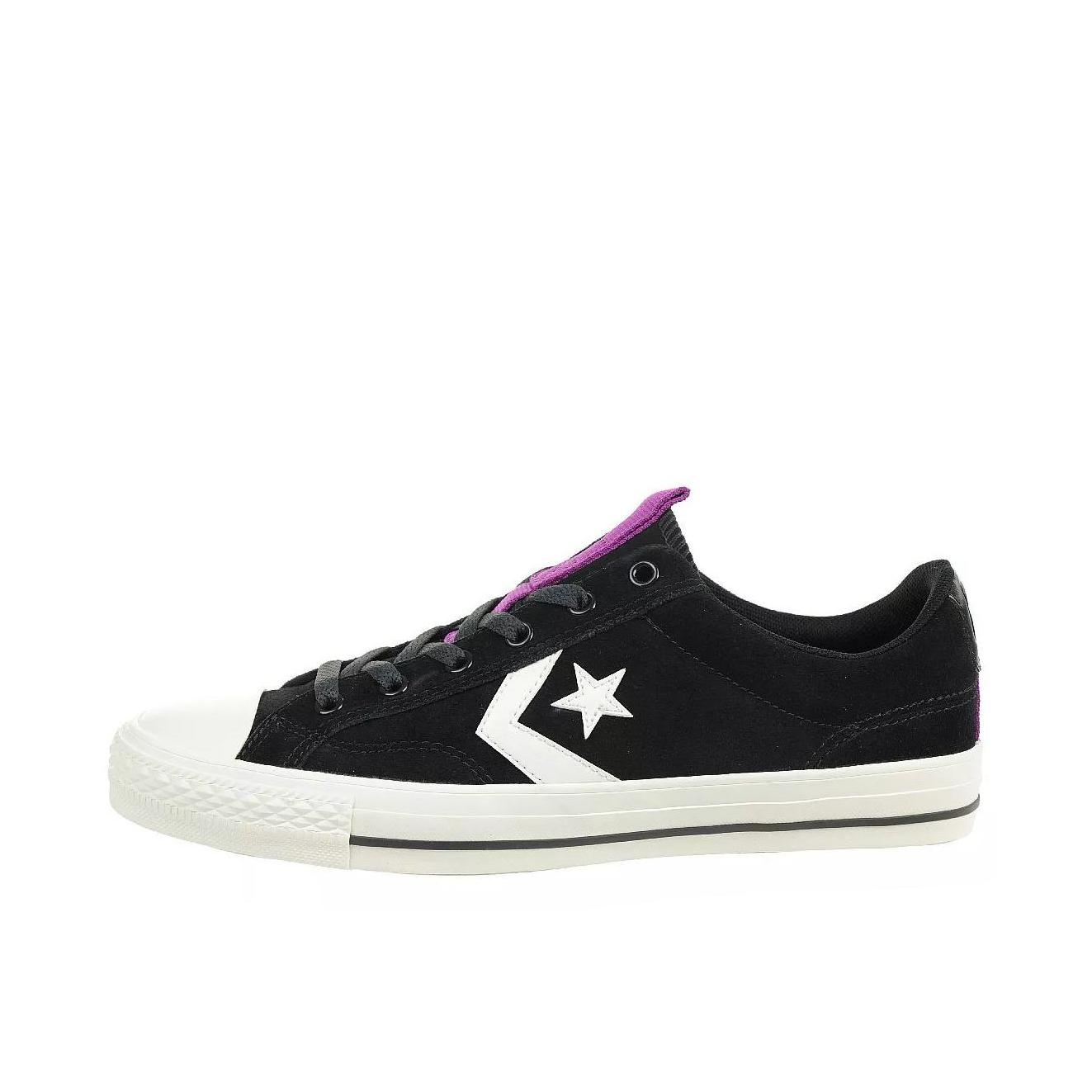 推荐商品：Converse/匡威 Star Player 星箭 防滑耐磨 复古休闲 舒适轻便 简约 板鞋 Black/Purple 黑粉