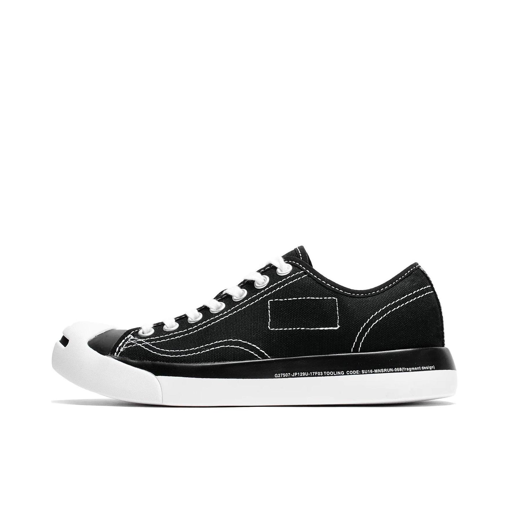 推荐商品：Converse/匡威 Jack Purcell 帆布鞋 圆头防滑耐磨减震轻便复古日常百搭 Modern Black 藤原浩联名/黑色低帮