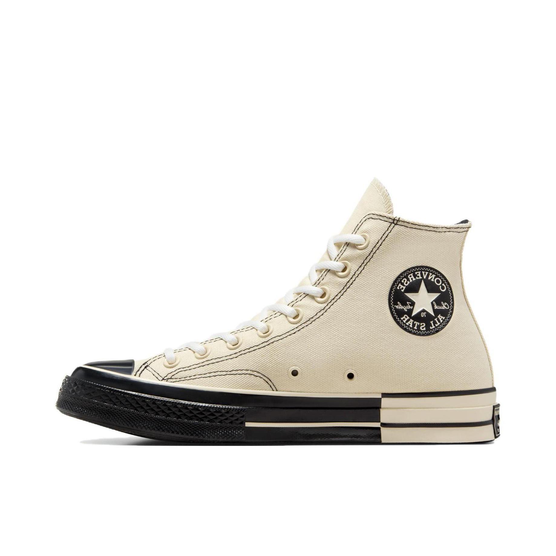 推荐商品：Converse/匡威 1970s 帆布鞋 圆头防滑经典复古轻便时尚拼接百搭 米黑色