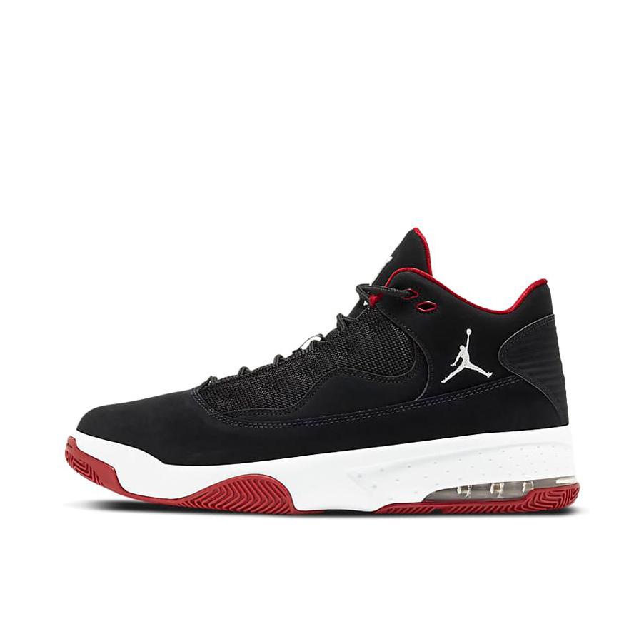 推荐商品：Jordan Max Aura 2 篮球鞋 复古防滑耐磨支撑缓震合成革耐穿抓地 炭黑/红色/白色