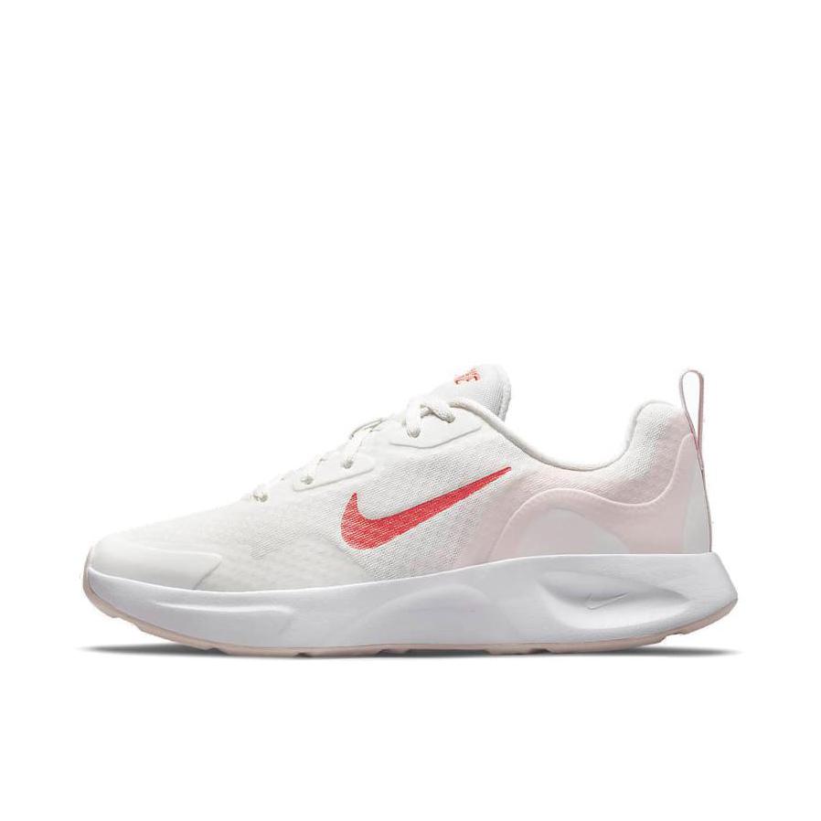 推荐商品：Nike Wearallday 跑鞋 缓震抓地回弹舒适轻便耐磨网面透气织物合成革复古 女款/白色/淡粉色