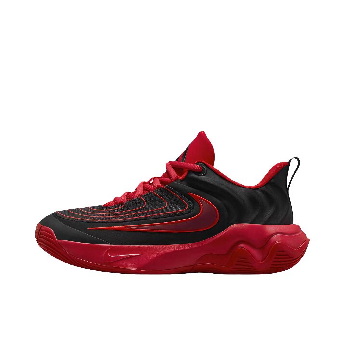 推荐商品：Nike Giannis lmmortality 4 字母哥支线4代 抓地 抗扭 实战 中帮 防滑耐磨 舒适透气 时尚百搭 篮球鞋 大童/黑色/队红/大学红