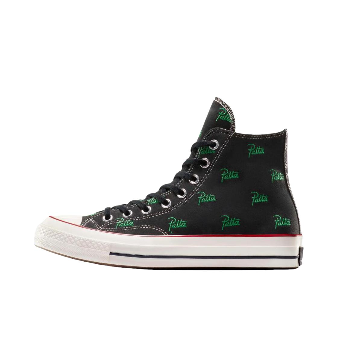 推荐商品：Converse/匡威 1970s 帆布鞋 圆头防滑经典复古轻便时尚拼接百搭 Patta联名/高帮/黑色