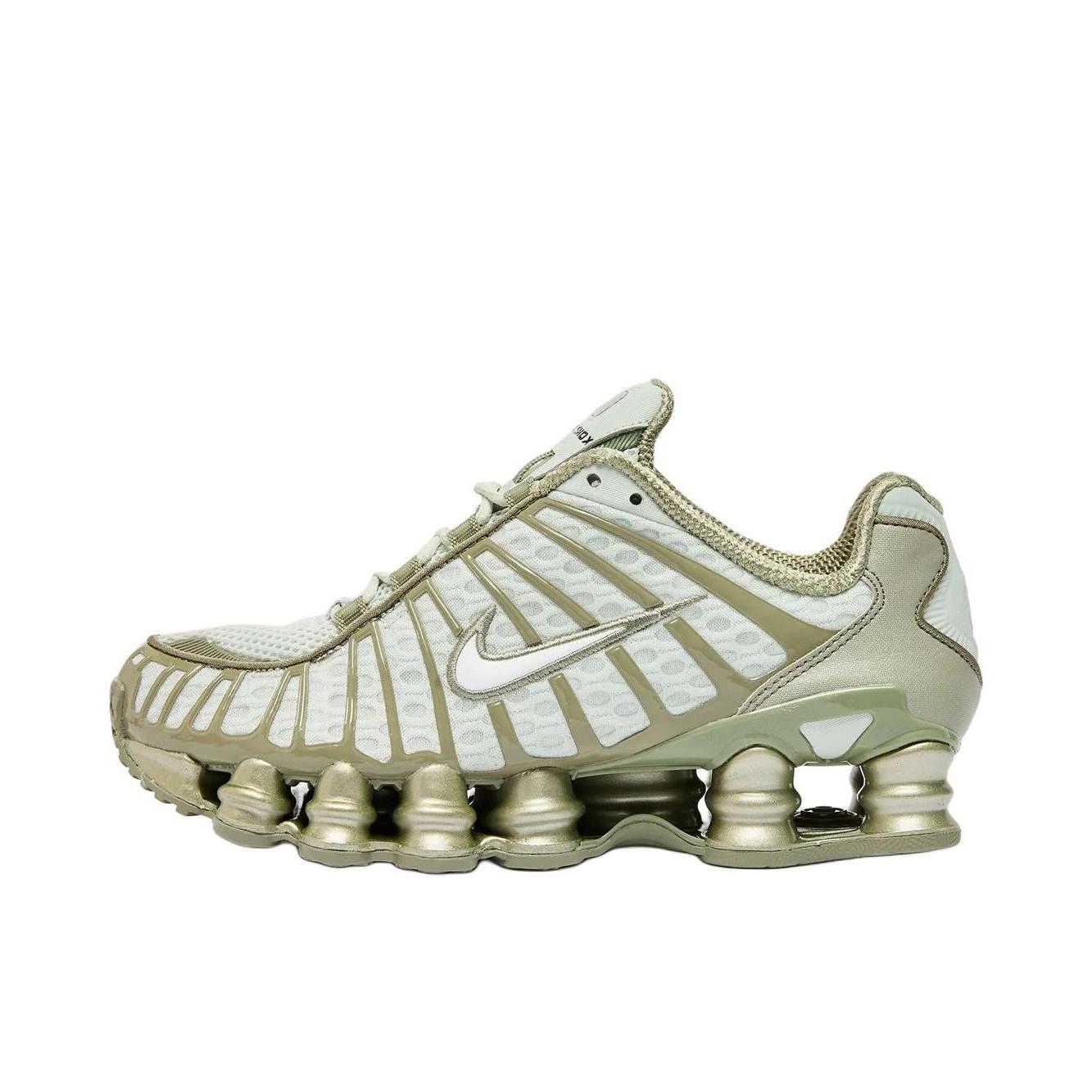 推荐商品：Nike Shox TL 运动休闲鞋 全掌气柱缓震回弹透气防滑耐磨百搭复古贴合圆头 迷彩版/绿色