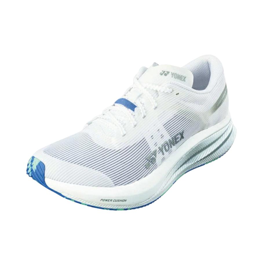 推荐商品：YONEX/尤尼克斯 Carbon Cruise Airas 柔软 防滑 耐磨 低帮 跑鞋 白色/蓝色