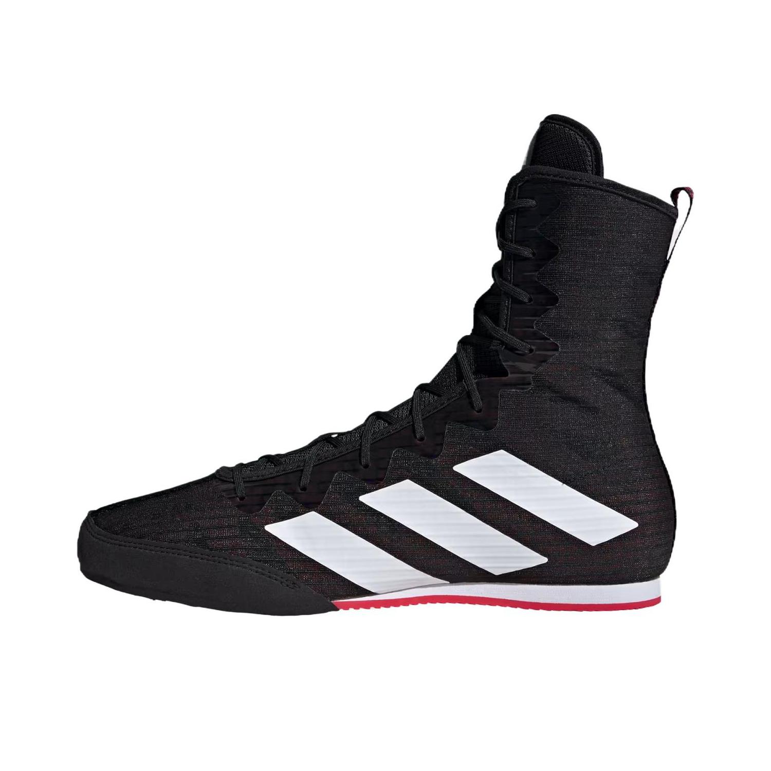 推荐商品：adidas Box Hog 4 防滑耐磨 轻便 中高帮 舒适百搭 训练鞋 黑色/白色/红色