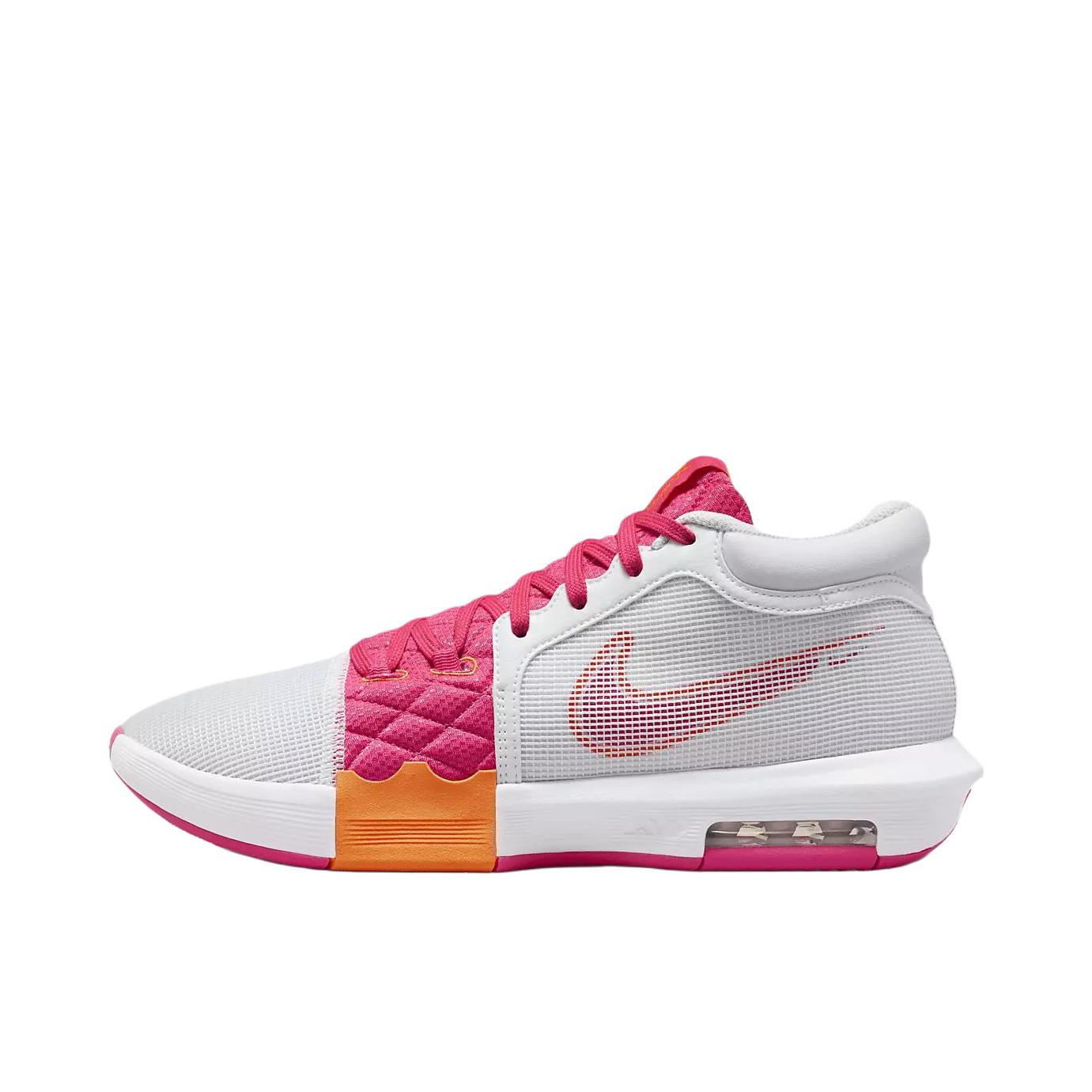 推荐商品：Nike LeBron Witness 8 詹姆斯 减震抗扭 轻便 篮球鞋 白色/粉色
