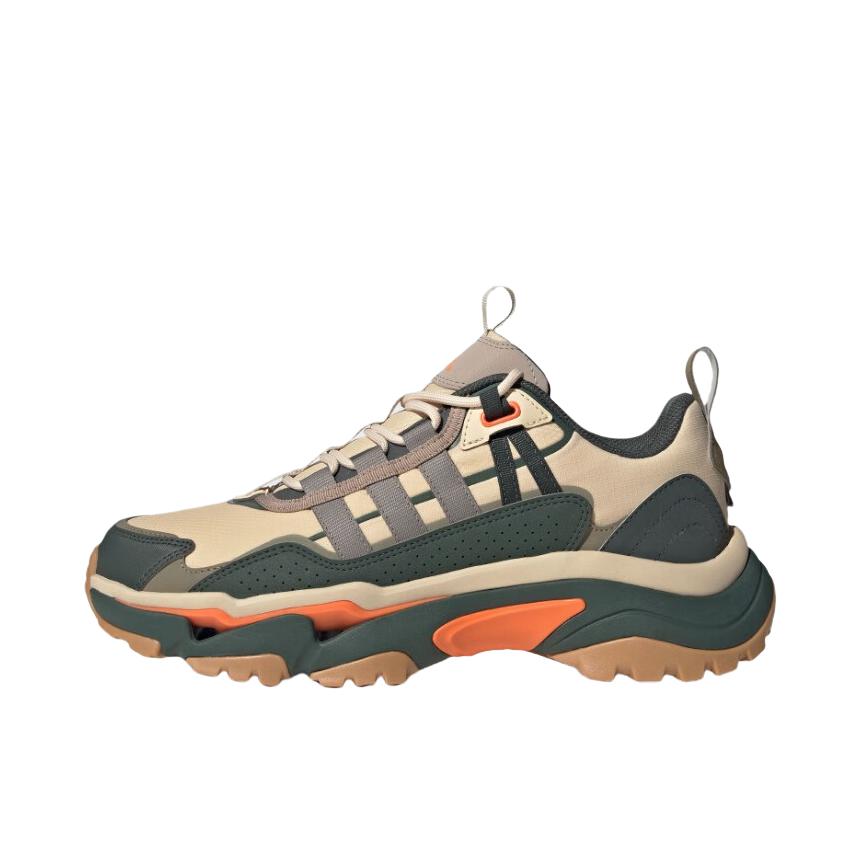 推荐商品：adidas Citywowlk 跑鞋 增高耐磨稳定缓震回弹织物轻运动越野风 水晶沙棕/常春藤绿/荧光橙