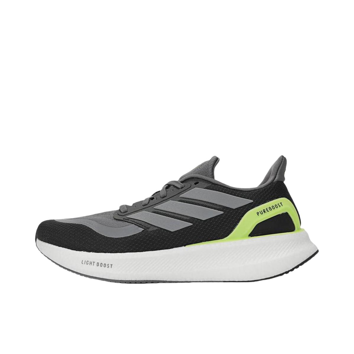 推荐商品：adidas PUREBOOST 5 跑鞋 舒适缓震防滑耐磨回弹轻便短跑网布支撑随心畅跑 白色/灰色
