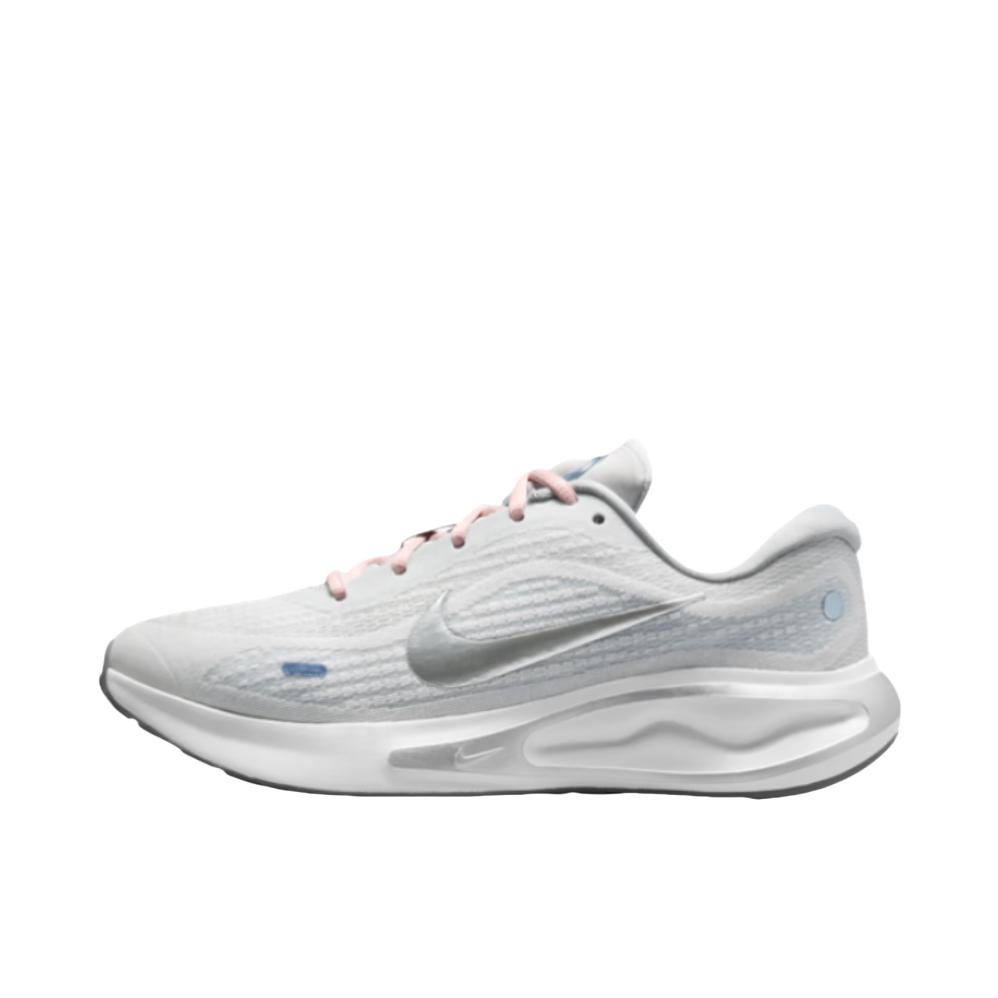 推荐商品：Nike Journey Run 跑鞋 缓震轻便防滑耐磨休闲简约训练长跑短跑织物运动贴合圆头支撑 尘光子色/金属青灰/心灵蓝