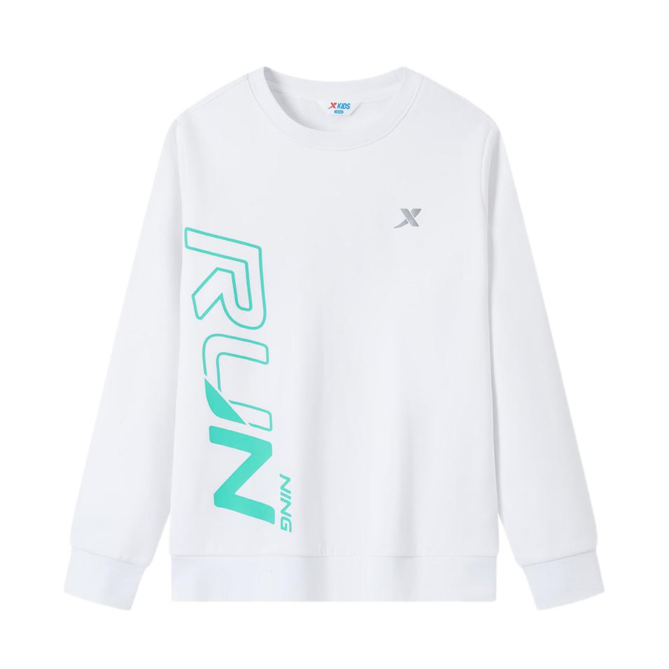 推荐商品：Xtep/特步童装  套头加绒圆领非加绒非卫衣 男中大童 676326039221 676425209035 珍珠白