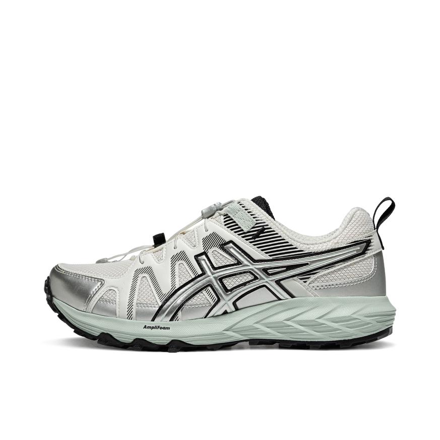 推荐商品：Asics/亚瑟士 Gel-Sonoma FE 跑鞋 越野透气系带缓震回弹抓地织物合成革 男款/白色/银色