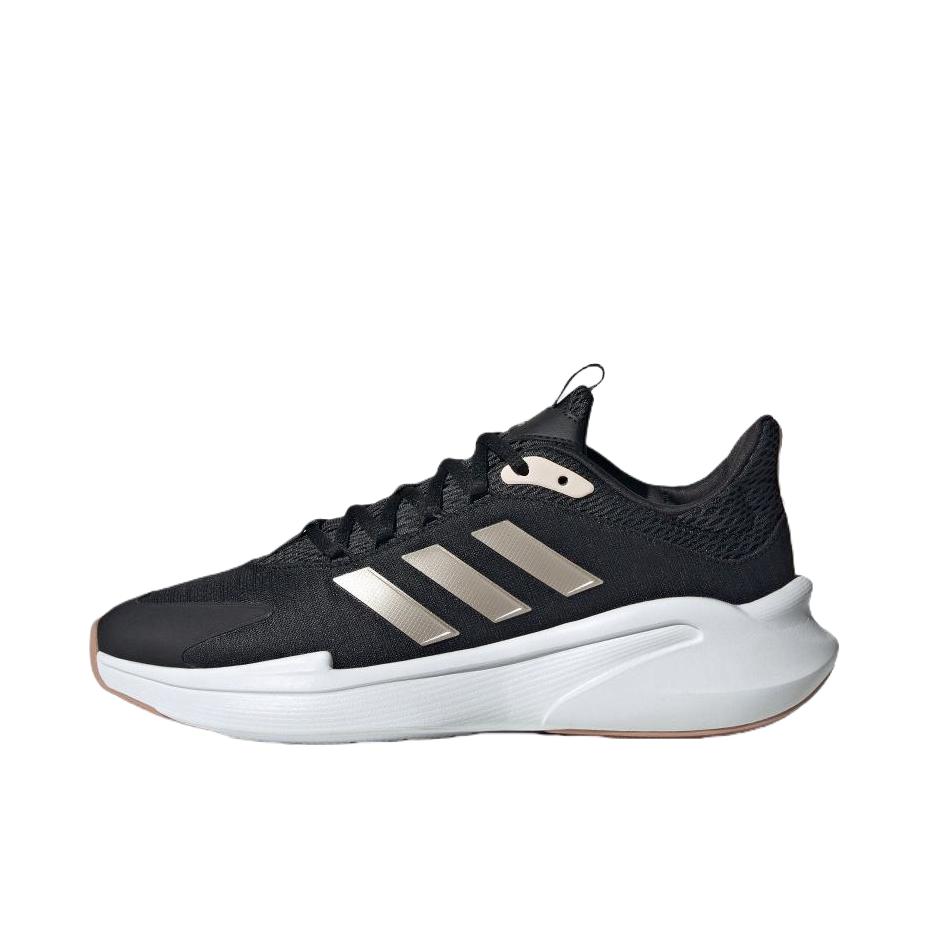 推荐商品：adidas Alphaedge+ 跑鞋 缓震耐磨防滑回弹透气慢跑轻运动 女款/黑色/香槟金属色/碳黑