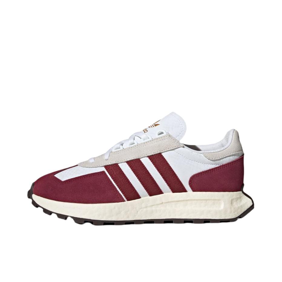 推荐商品：adidas Originals RETROPY E5 跑鞋 缓震透气复古 白色/红色/栗红