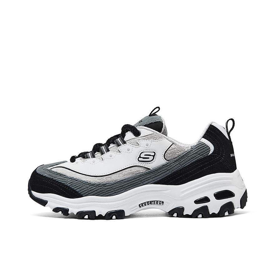 推荐商品：Skechers/斯凯奇 D'Lites 1.0 奶茶熊 熊猫鞋 老爹鞋 闪穿鞋 厚底增高复古缓震百搭 女款/白色/黑色/深灰色