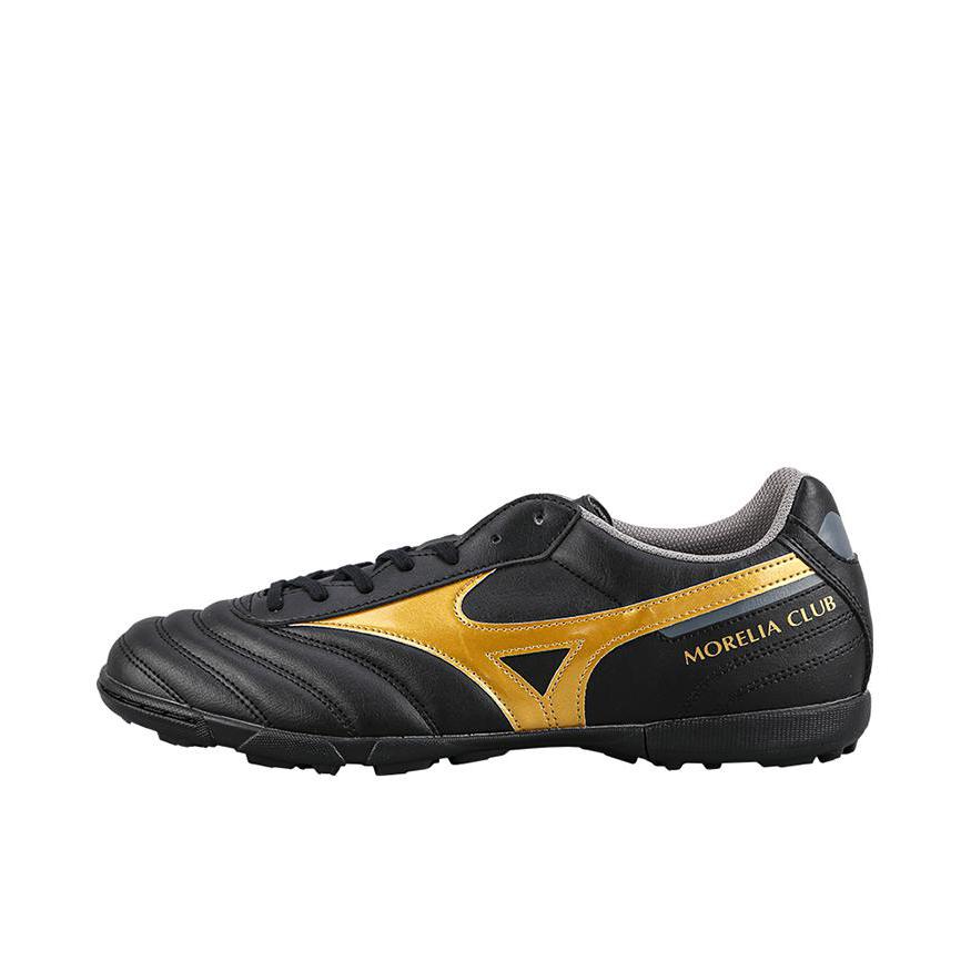 推荐商品：Mizuno/美津浓  Morelia 2 Club TF  防滑耐磨 舒适轻便 减震透气 胶质 短钉  足球鞋 飞盘鞋 黑色/金色