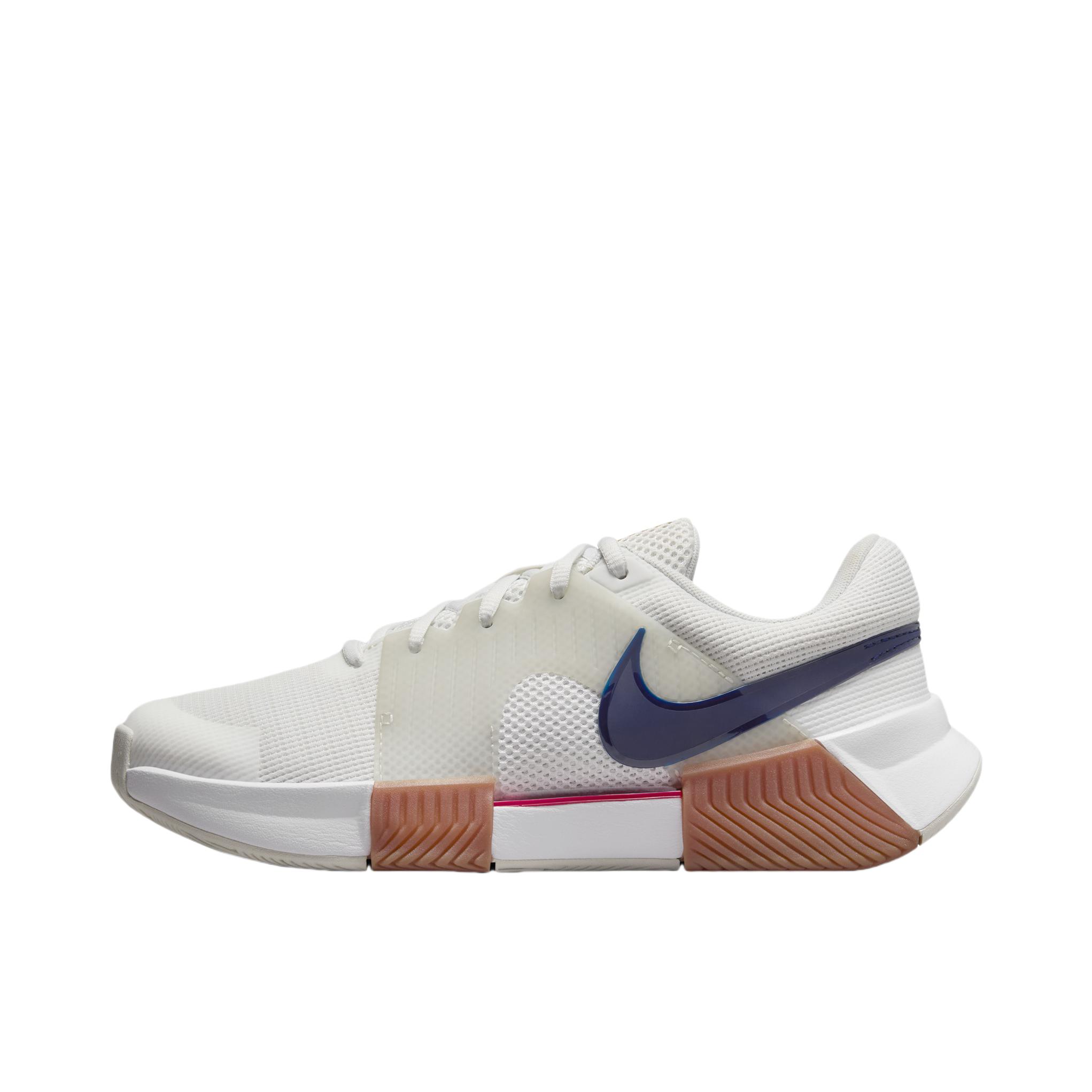 推荐商品：Nike Air Zoom GP Challenge 1 网球鞋 防滑耐磨缓震回弹舒适轻便支撑透气硬地球场 女款/山峰白/二元蓝/橡皮中褐