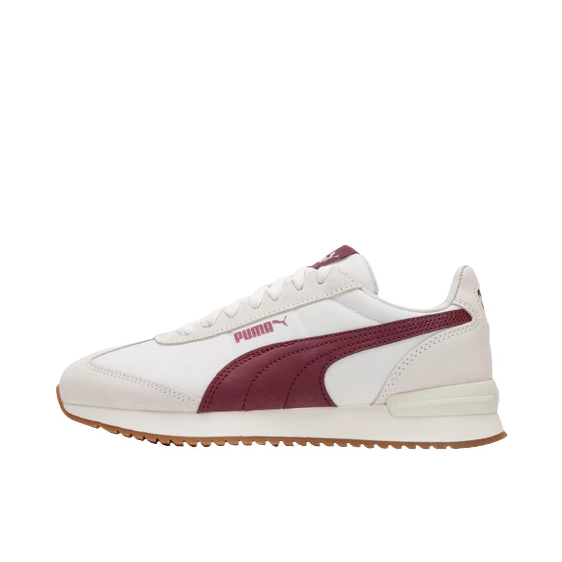 推荐商品：Puma/彪马 R78 Wind Nylon 德训鞋 T头鞋 运动休闲鞋 复古轻便缓震情侣拼接薄底抓地 白色/深红色