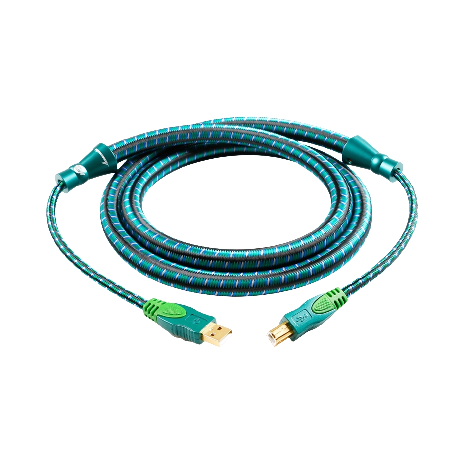 推荐商品：JIB/德国蟒蛇 绿水鬼系列 GEB2307 USB-A转USB-B 音频线 无损音质 高保真传输