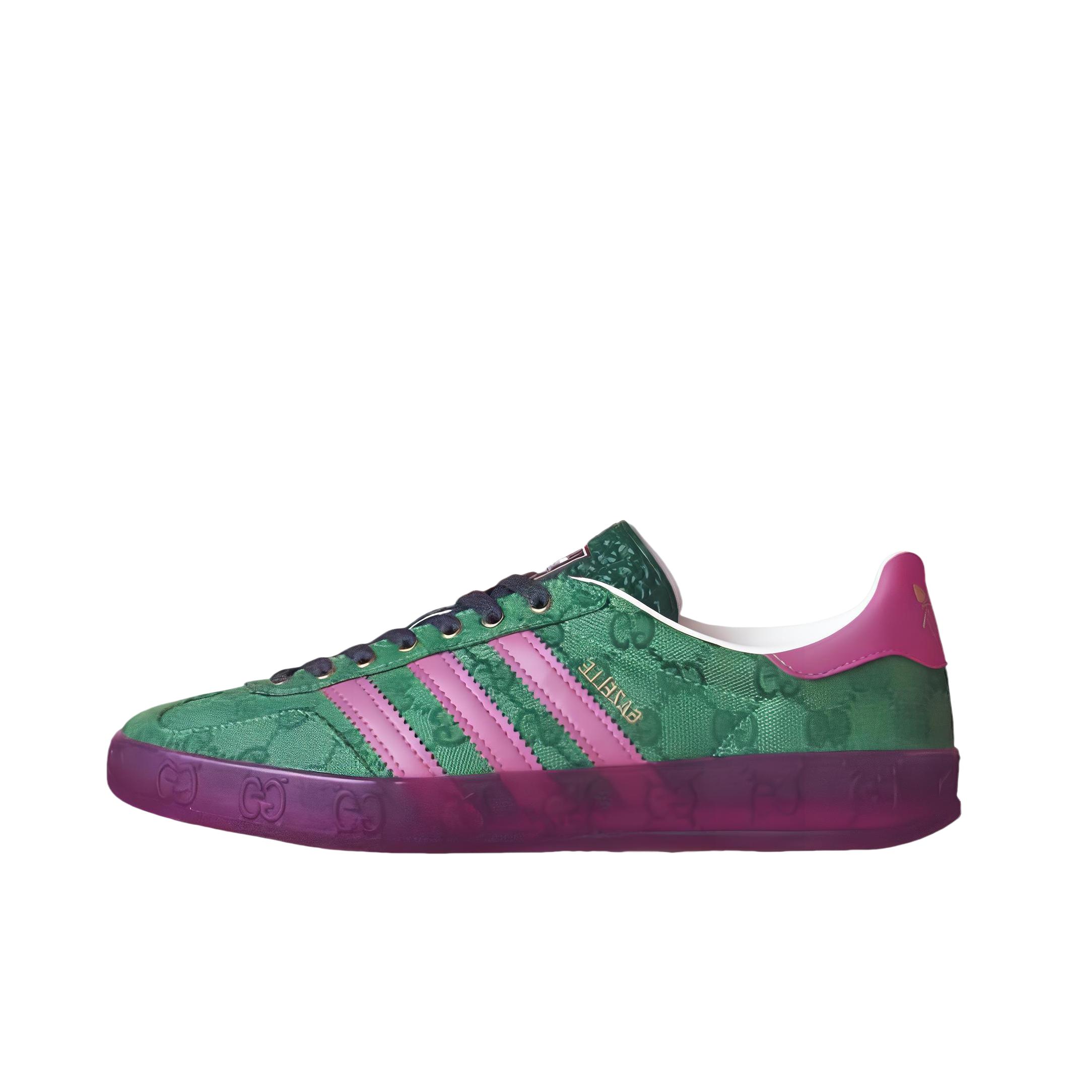 推荐商品：Gucci Gazelle 运动休闲鞋 德训鞋 时尚经典低帮  adidas originals联名/女款/绿色