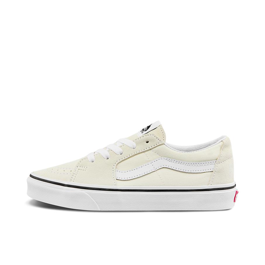 推荐商品：Vans/范斯 SK8-Low 板鞋 防滑耐磨舒适减震潮流拼接百搭休闲复古风帅气高街运动简约风薄底 米白/皮质