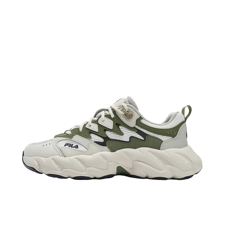 推荐商品：FILA/斐乐 Fern 2 蕨草鞋 防滑耐磨 舒适轻便 回弹透气 低帮 厚底 百搭时尚 运动休闲鞋 白棉花糖/柏树绿