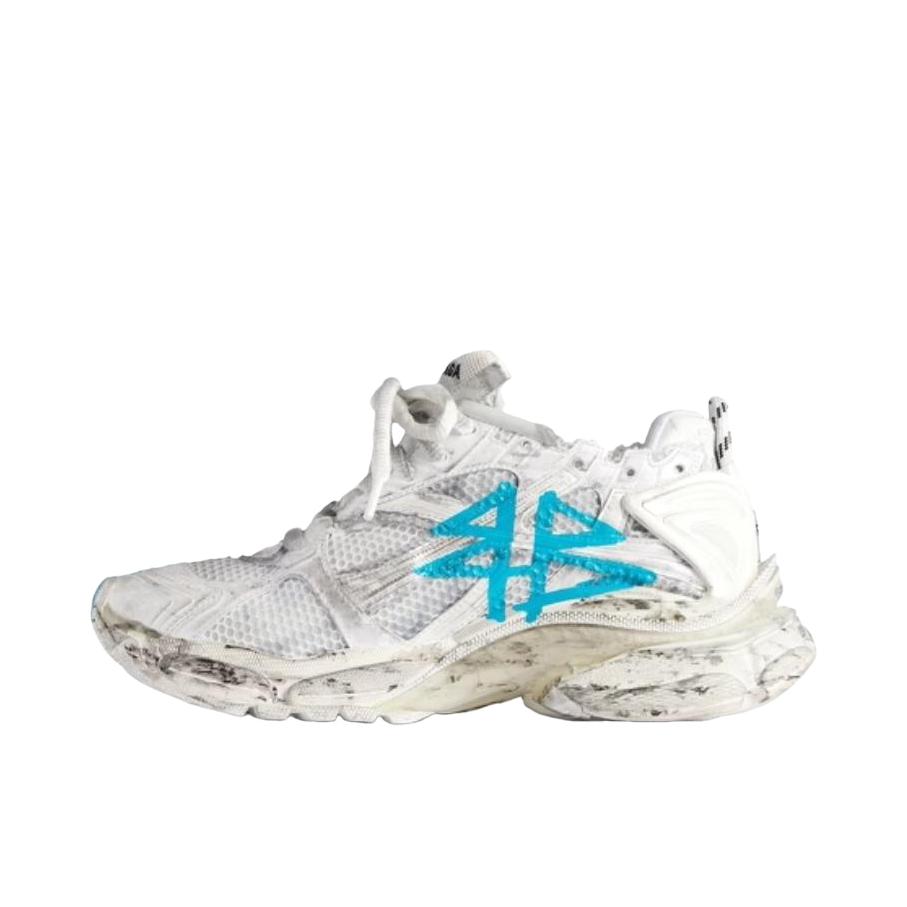 推荐商品：Balenciaga/巴黎世家 RUNNER GRAFFITI 运动休闲鞋 运动圆头系带厚底 女款/白色