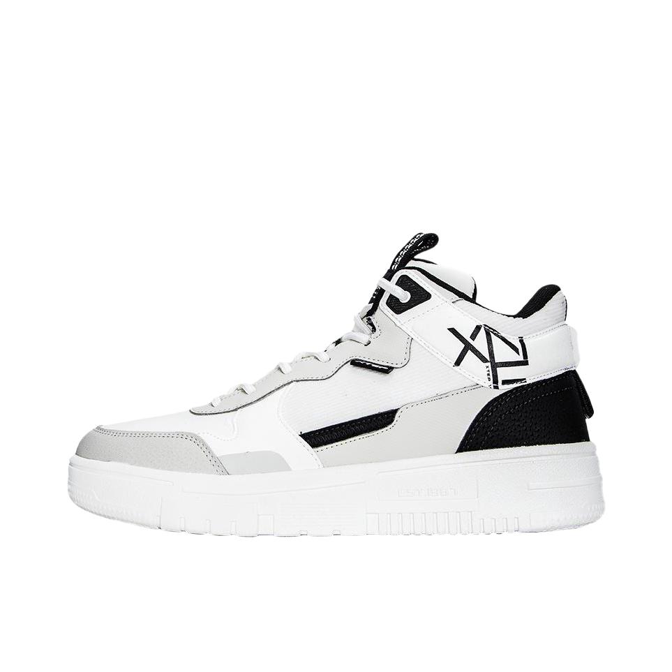 推荐商品：特步 轻便透气 软底 厚底增高 百搭潮流 休闲鞋 878419310007 男款/帆白/浅麻灰/黑