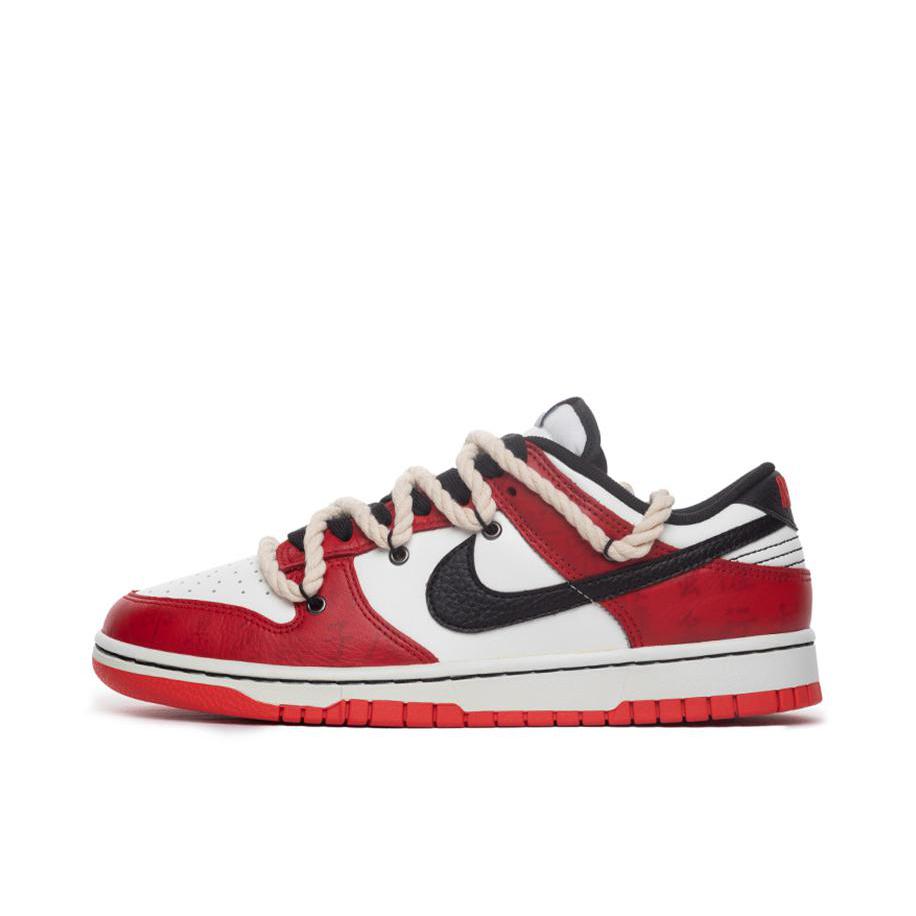推荐商品：【定制球鞋】 Nike Dunk 板鞋 平跟系带防滑耐磨做旧高街简约百搭潮流复古美式 NBA联名/男款/书法解构 