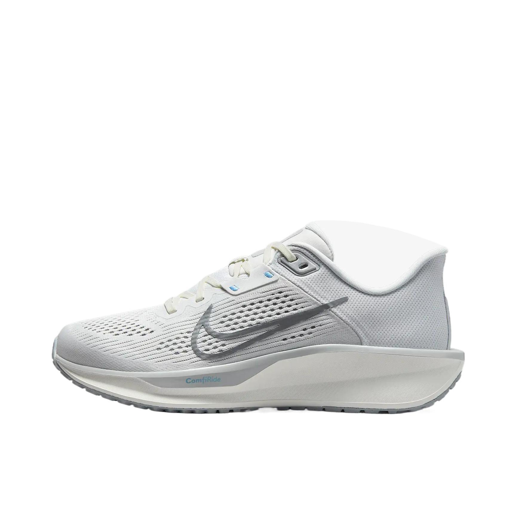 推荐商品：Nike QUEST 6 跑鞋 户外训练健身网面缓震支撑回弹运动轻便泡绵抓地耐用厚实 光子灰/心灵蓝/山峰白