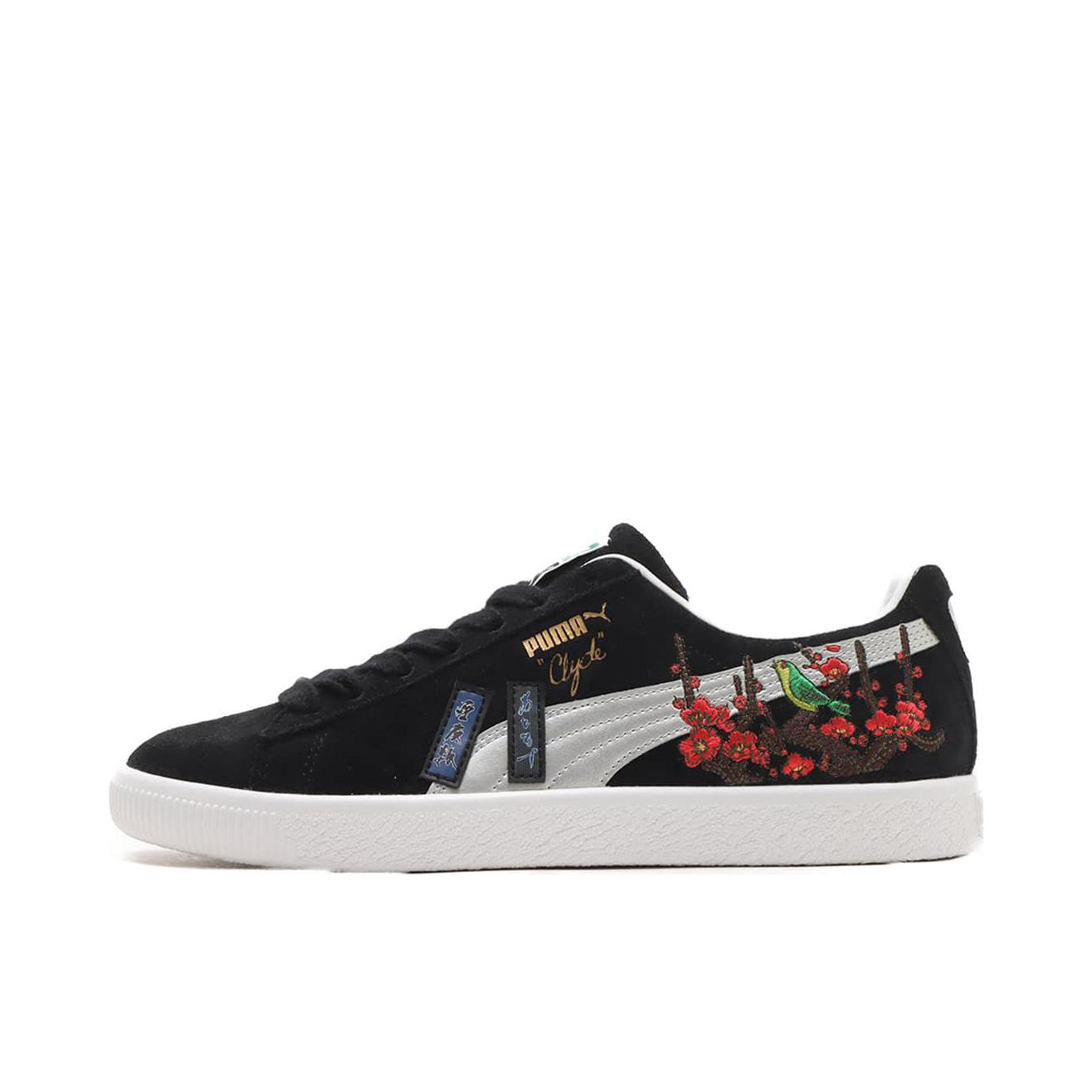 推荐商品：Puma/彪马 Suede Vintage 板鞋 舒适透气防滑耐磨减震轻便复古 花鸟刺绣/黑色/白色