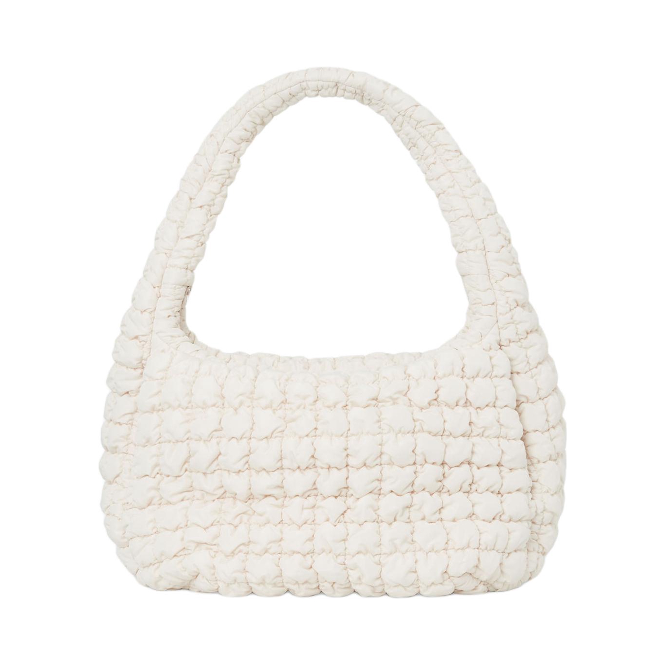 推荐商品：COS 常规轻质绗缝拉链开合手提斜挎涤纶单肩包