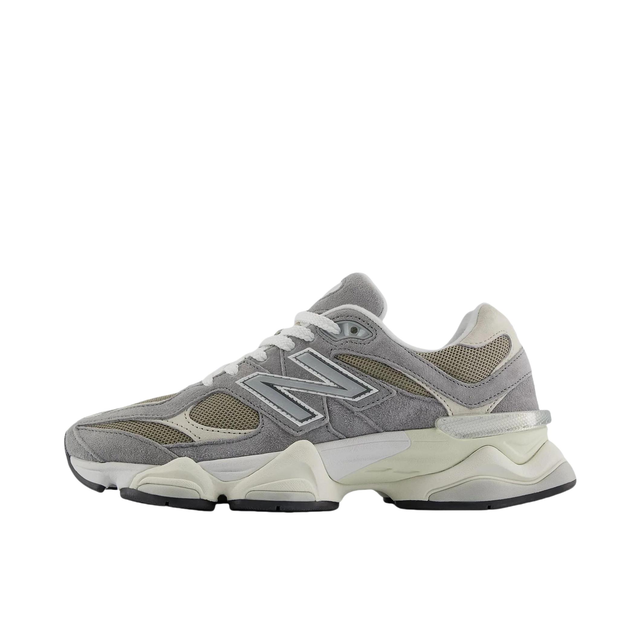 推荐商品：New Balance 9060 跑鞋 绒面革舒适减震网面透气防滑耐磨拼接复古增高圆头贴合耐穿 D宽/灰色/棕褐色 