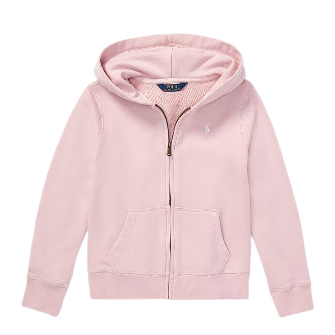 推荐商品：Ralph Lauren/拉夫劳伦童装 毛圈布长袖拉链连帽卫衣 女中大童 CWPOKNIG6810264 粉红