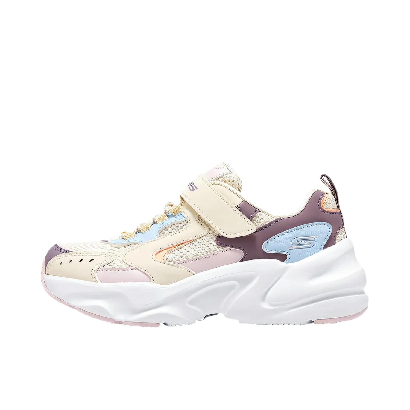 推荐商品：Skechers/斯凯奇 皮革 耐磨 防滑 低帮 运动鞋儿童 303967L 大童/自然色/多彩色