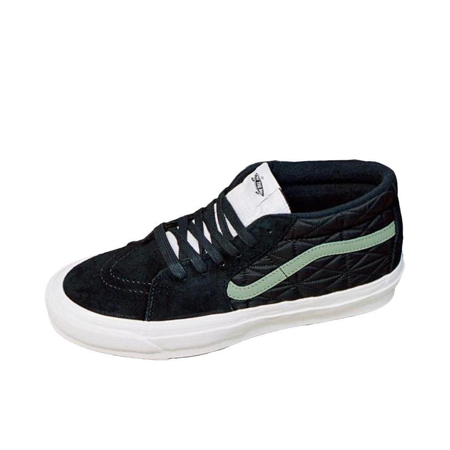 推荐商品：Vans/范斯 SK8-Mid 板鞋 潮流拼接复古百搭防滑耐磨 黑色/白色/绿色