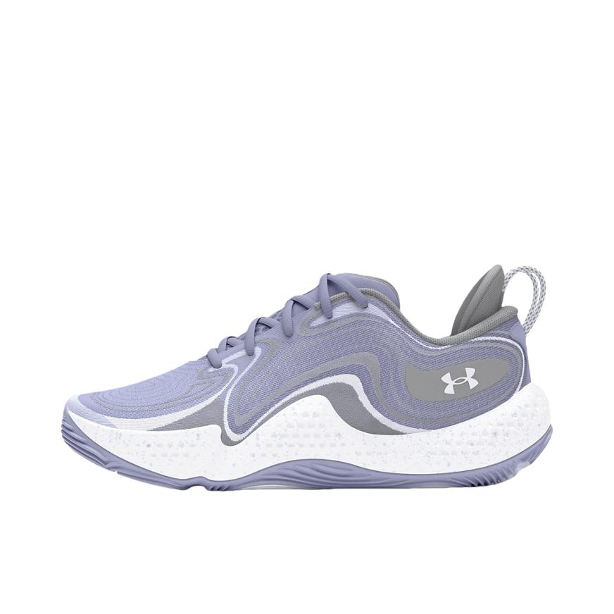 推荐商品：Under Armour/安德玛 Spawn 6 防滑耐磨 网眼 简约百搭 室内场地 篮球鞋 淡蓝色/紫色