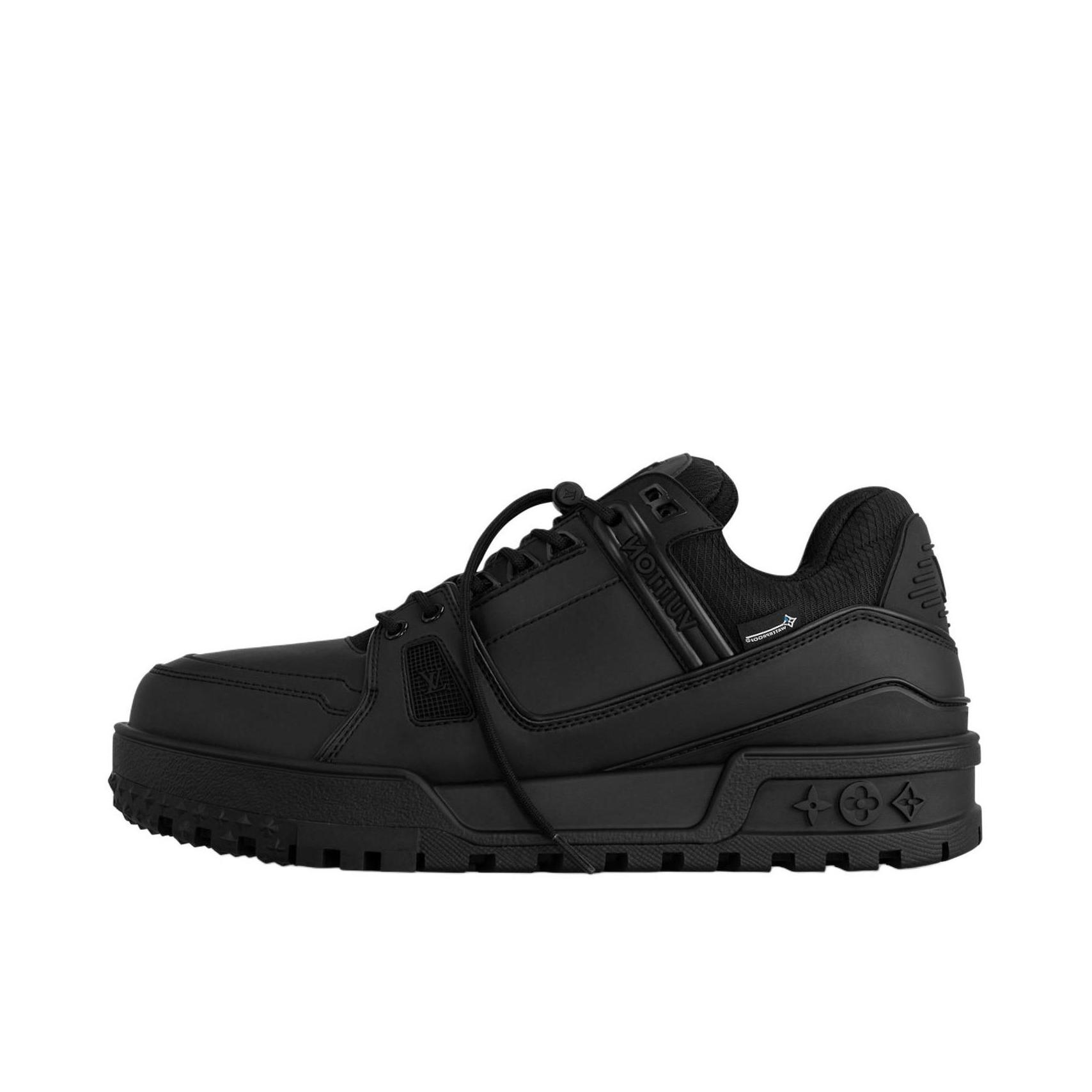 推荐商品：Louis Vuitton Trainer Maxi系列 小胖丁 系带 时尚 复古 牛皮革 板鞋 墨黑色