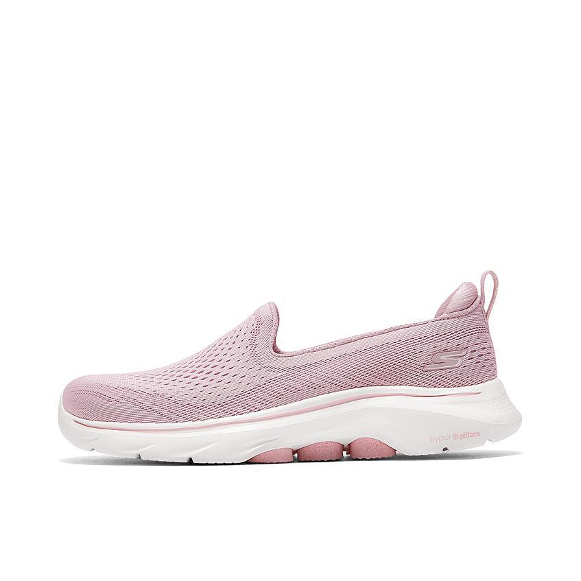 推荐商品：Skechers/斯凯奇 Go Walk 7 回弹缓震 网面透气 一脚蹬 运动休闲鞋 女款/茱萸粉色