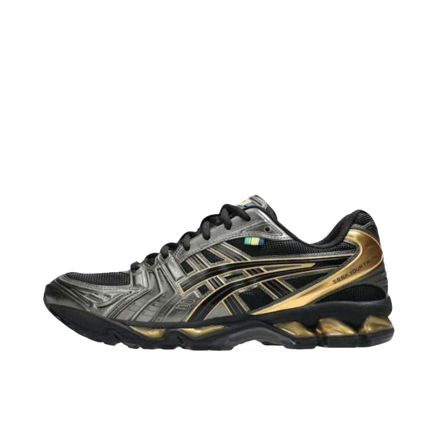 推荐商品：Asics/亚瑟士 Gel-Kayano 14 跑鞋 舒适减震防滑耐磨网面百搭复古慢跑 Senna联名/黑色/金色
