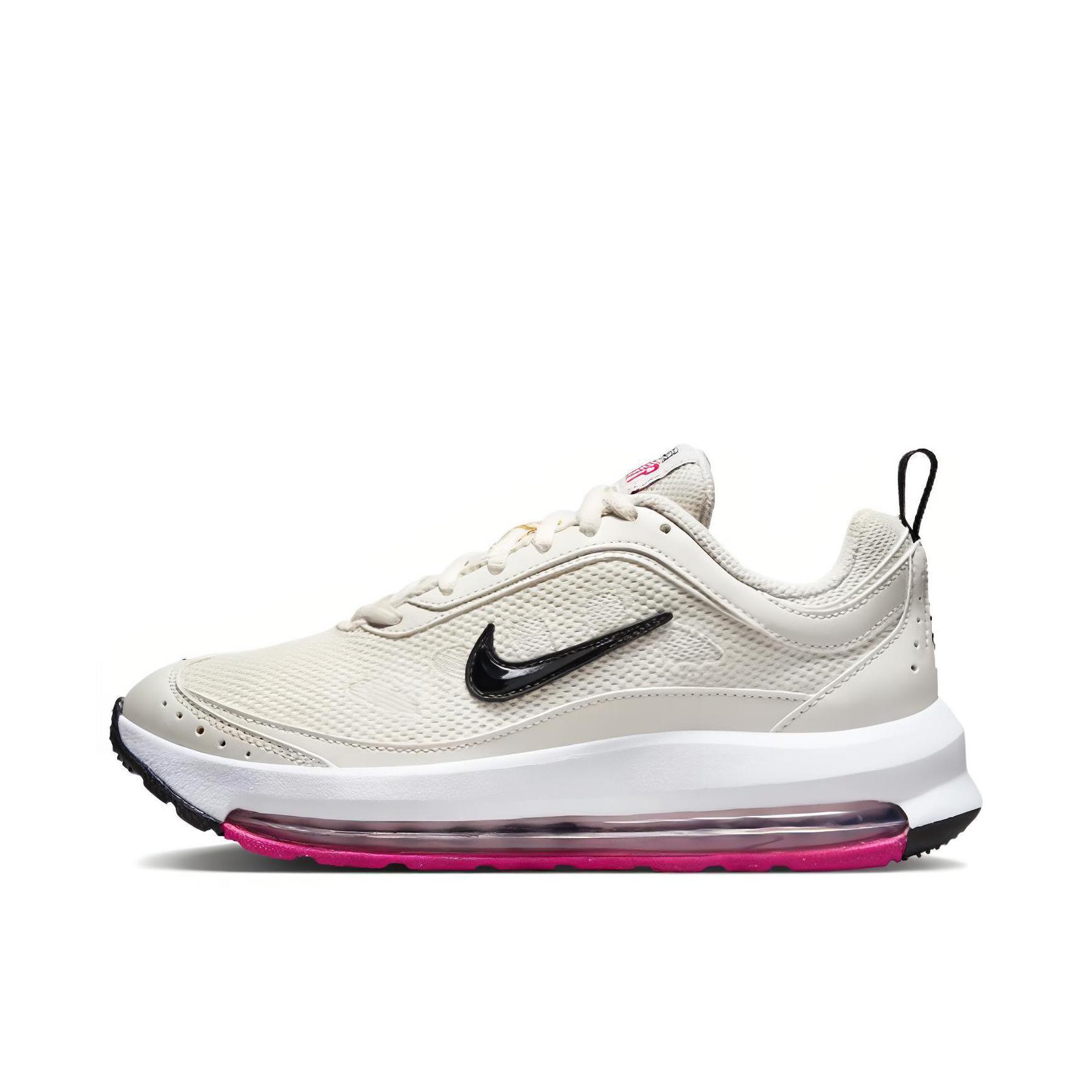 推荐商品：Nike Air Max AP 跑鞋 减震回弹防滑耐磨轻便透气复古百搭织物合成革气垫圆头 女款/白色/玫红