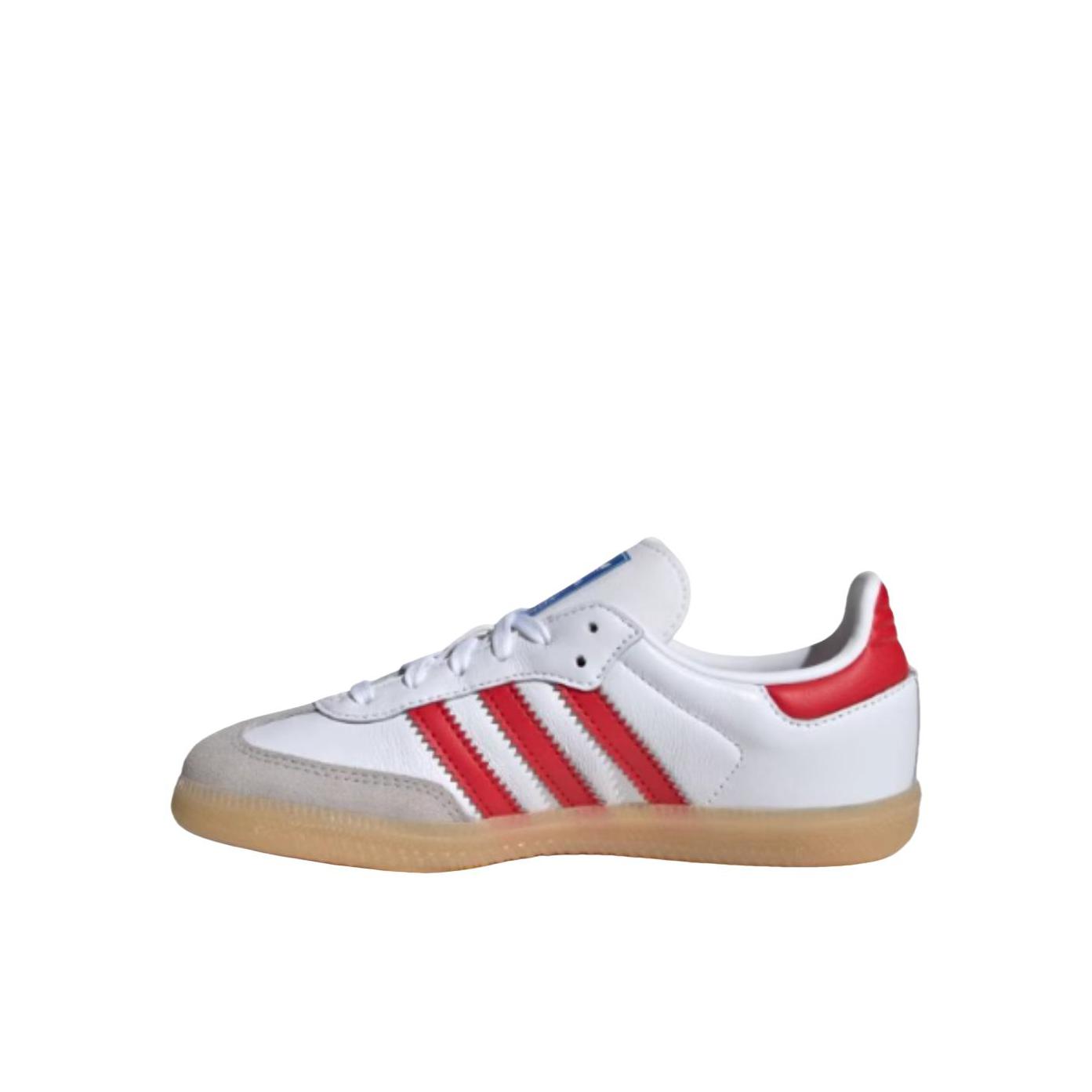 推荐商品：adidas Samba T头鞋 德训鞋 运动鞋儿童 防滑耐磨轻便舒适透气 小童/白色/学院红色