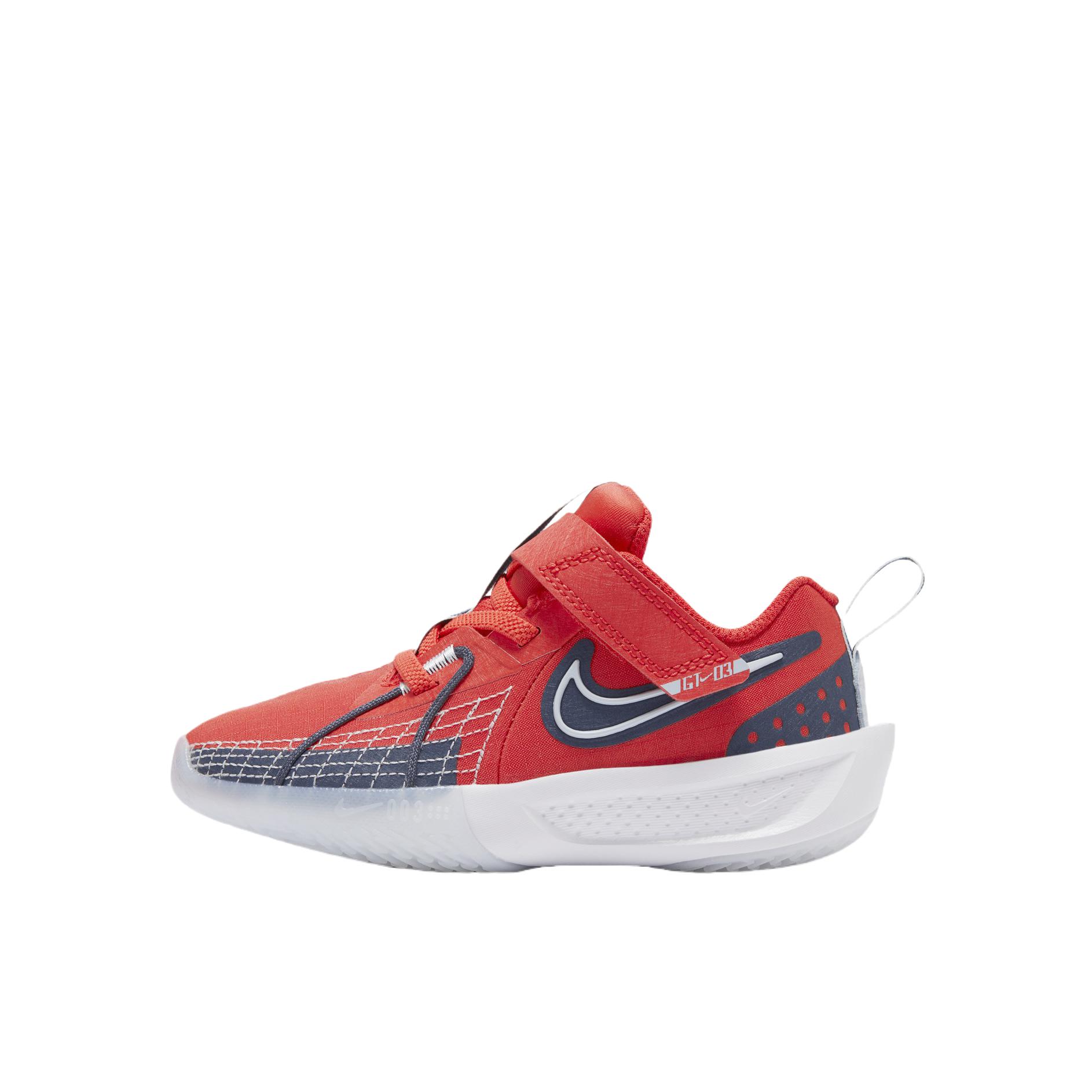 推荐商品：Nike Air Zoom G.T.CUT 3 魔术贴 防滑耐磨 舒适减震 易穿脱 儿童篮球鞋 透气 小童/浅深红/紫色/蓝色/闪电蓝/白色