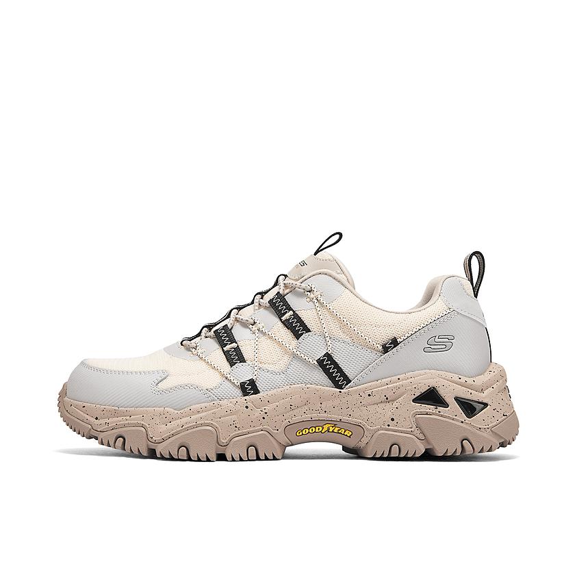 推荐商品：Skechers/斯凯奇  云屿  舒适减震 防滑耐磨 百搭复古  厚底鞋 徒步鞋 户外鞋 灰褐色/多彩色