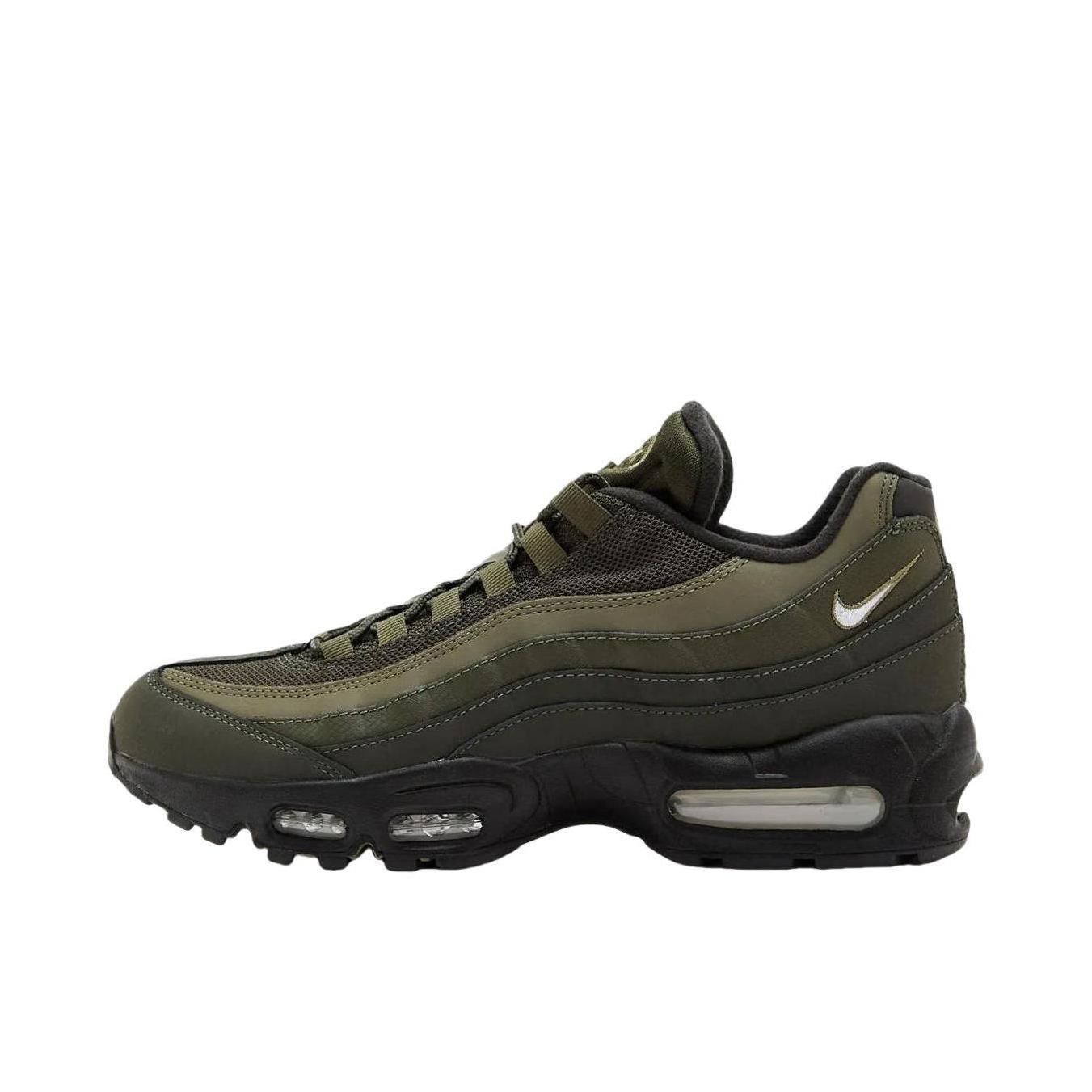 Nike Air Max 95 跑鞋 潮流时尚复古百搭防滑耐磨舒适透气防水气垫织物支撑低帮缓震贴合耐用圆头 绿色/棕色