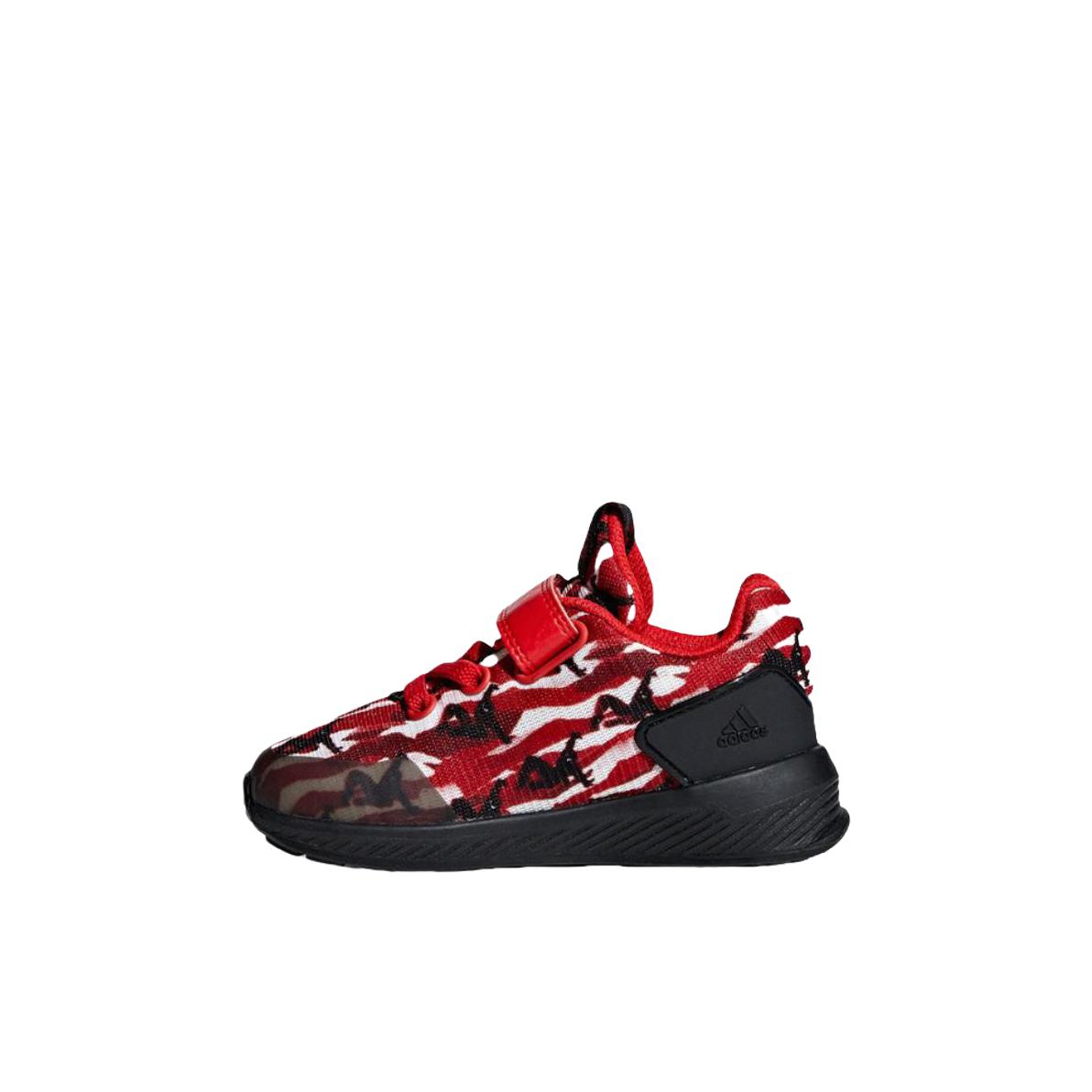 推荐商品：adidas RapidaRun EL 网面透气 防滑耐磨 舒适轻便 减震 百搭 童鞋 婴童/黑色/红色/白色